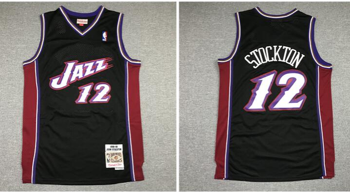 men's Utah Jazz #12 John Stockton  stitched Jersey