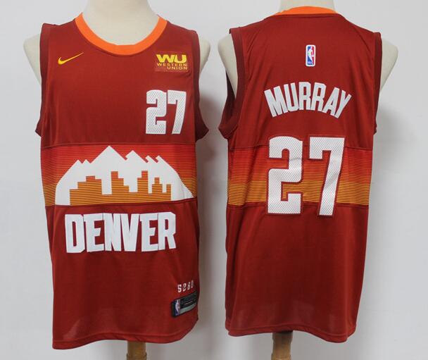 Men's Denver Nuggets #27 Jamal Murray 2021 City Orange Jersey
