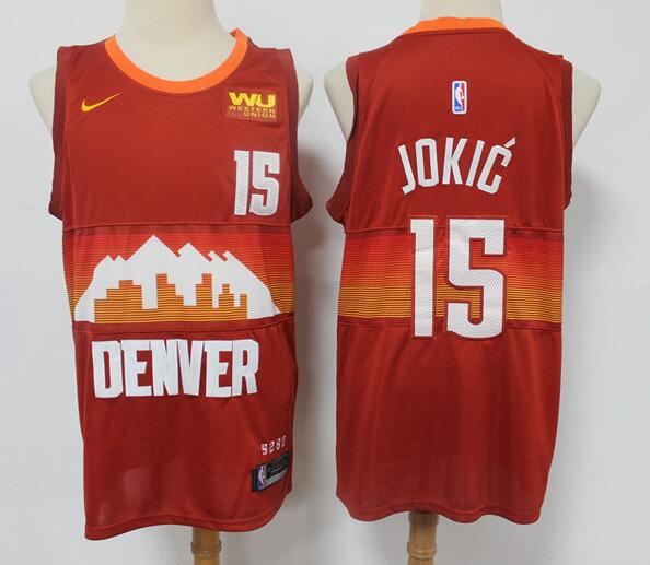 Men's Nuggets Nikola Jokic Red City Jersey