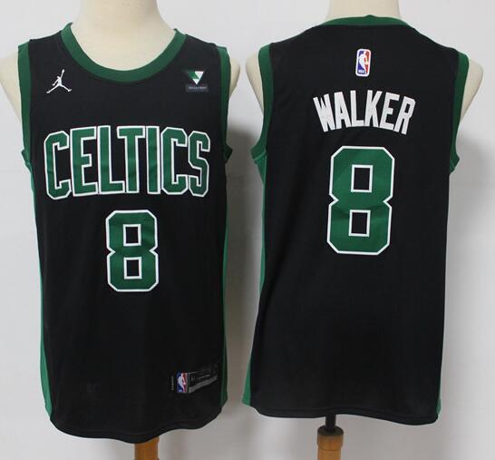 Men's Boston Celtics  Kemba Walker  8 Jordan Brand Black 2020/21 Stitched Jersey