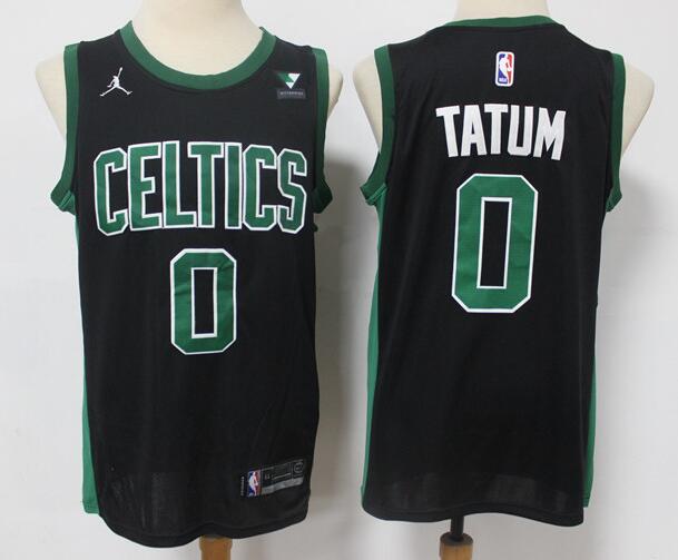 Men's Boston Celtics Jayson Tatum 0 Jordan Brand Black 2020/21 Stitched Jersey
