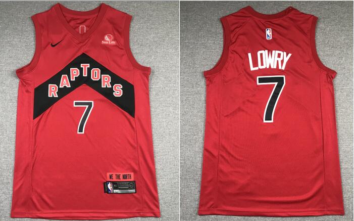 Toronto Raptors Kyle Lowry 7 Red Stitched Jersey