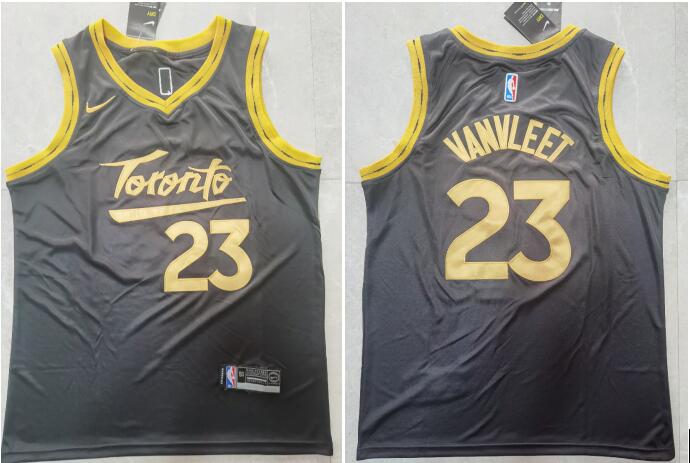 Men's Toronto Raptors Fred VanVleet Black City Edition Jersey  Stitched