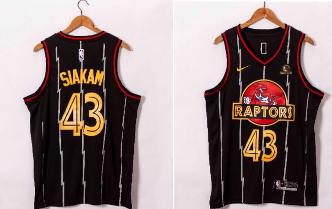 Men's Toronto Raptors #43 Pascal Siakam Black 2021 Brand Stitched Jersey
