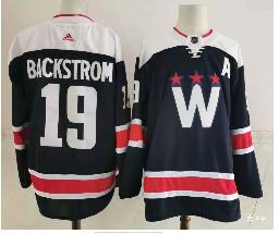 Men's Washington Capitals #19 Nicklas Backstrom NEW Navy Blue Adidas Stitched NHL Jersey