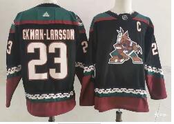 Men's Arizona Coyotes #23 Oliver Ekman-Larsson Throwback Kachina Black Jersey