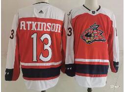 Men's Columbus Blue Jackets #13 Cam Atkinson Orange 2021 Retro Stitched NHL Jersey