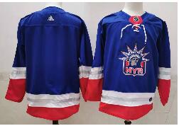 Men's New York Rangers Blank Light Blue 2021 Retro Stitched NHL Jersey