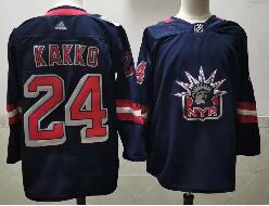 Men's New York Rangers #24 Kaapo Kakko Navy Blue Adidas 2020-21 Stitched NHL Jersey