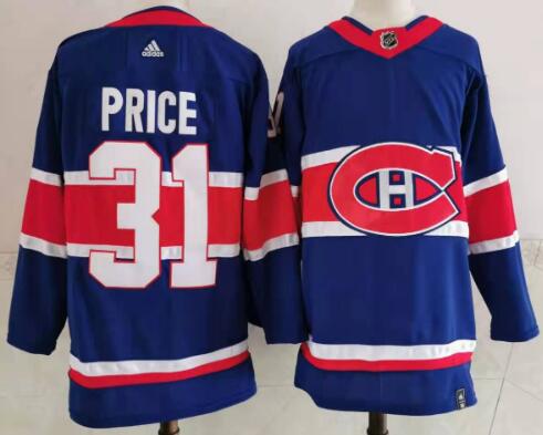 Men Montreal Canadiens 31 Price Blue Throwback Authentic Stitched 2020 Adidias NHL Jersey