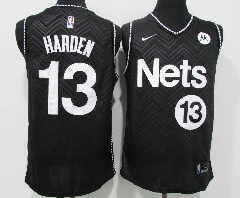 Men's Brooklyn Nets James Harden Nike Black 2020/21 Stitched Jersey