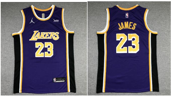 Men's Los Angeles Lakers LeBron James Jordan Brand Purple 2020/21 Swingman Jersey