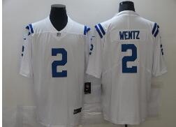 Men's Indianapolis Colts #2 Carson Wentz White 2021 Vapor Untouchable Stitched NFL Nike Limited Jersey