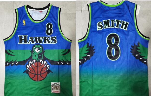 Men's Atlanta Hawks Steve Smith Blue Reload 2.0 Throwback Jersey