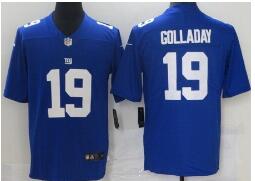 Men's New York Giants #19 Kenny Golladay Blue 2021 Vapor Untouchable Stitched NFL Nike Limited Jersey