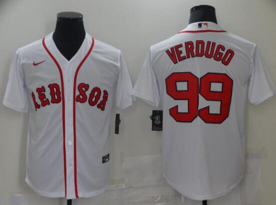 Nike Men's ALEX VERDUGO 99# BOSTON RED SOX WHITE  BASEBALL JERSEY