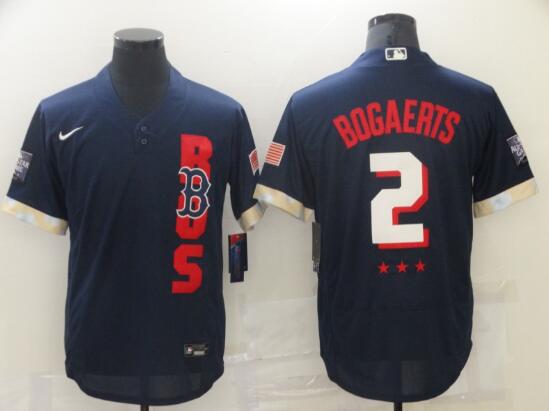 Men Boston Red Sox 2 Bogaerts Blue 2021 All Star Elite Nike MLB Jersey