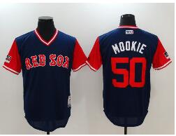 Men Boston Red Sox 50 Mookie Blue Game Legend Edition MLB Jersey