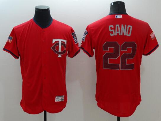 Men Minnesota Twins 22 Sano Red Elite Independent Edition 2021 MLB Jerseys