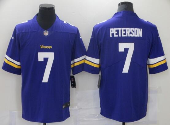 Men Minnesota Vikings #7 Patrick Peterson Purple Vapor Untouchable Limited Stitched NFL Jersey