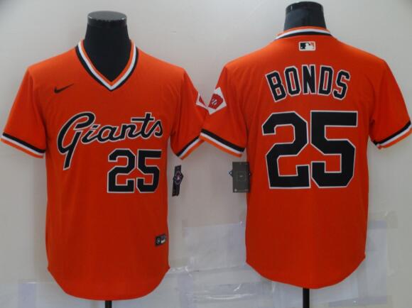 Men San Francisco Giants 25 Bonds Orange Game Nike 2021 MLB Jersey