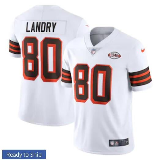 Men's Nike Jarvis Landry White Cleveland Browns 1946 Collection Alternate Vapor Limited Jersey