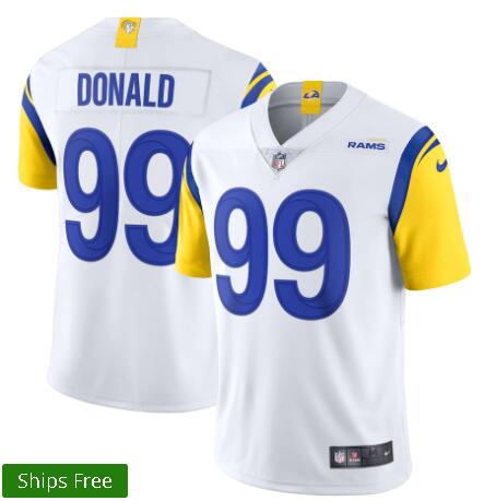 Men's Los Angeles Rams Aaron Donald Nike White Alternate Vapor Limited Jersey