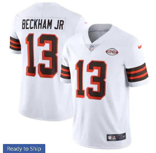 Men's Nike Odell Beckham Jr. White Cleveland Browns 1946 Collection Alternate Vapor Limited Jersey