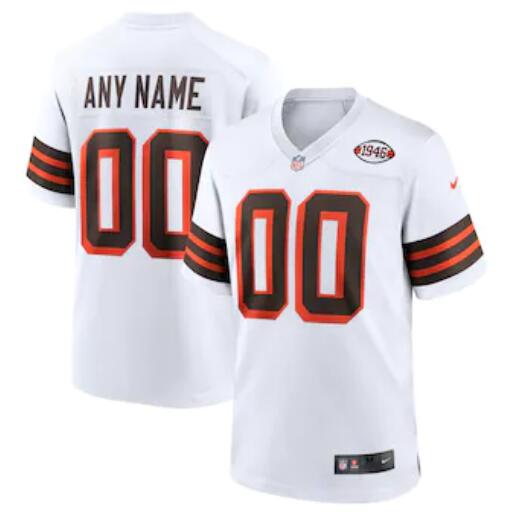 Men's Nike White Cleveland Browns 1946 Collection Alternate Custom Jersey