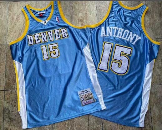 Men's Carmelo Anthony Denver Nuggets Mitchell & Ness 2003-04 Hardwood Classics Swingman Jersey - Light Blue