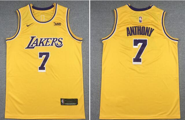 Men Los Angeles Lakers #7 Carmelo Anthony 2021 Stitched NBA Jersey