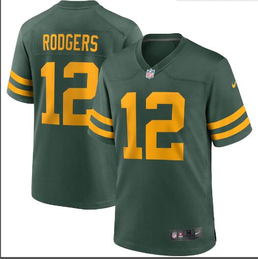 Men 12 Aaron Rodgers Green Bay Packers Nike Vapor Limited Player Jersey