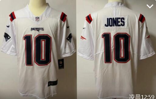 Men New England Patriots #10 Mac Jones White 2021 Draft Jersey