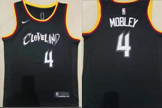 Men's Cleveland Cavaliers #4 Evan Mobley City Edition Black Jersey