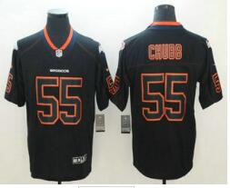 Men's Denver Broncos #55 Bradley Chubb 2018 Black Lights Out Color Rush Stitched NFL Nike Limited Jersey