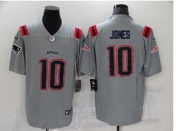 Men's New England Patriots #10 Mac Jones Grey 2021 Inverted Legend Stitched NFL Nike Limited Jersey