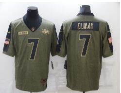 Men's Denver Broncos #7 John Elway Nike Olive 2021 Salute To Service Retired Player Limited Jersey