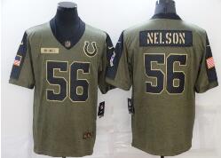 Men's Indianapolis Colts #56 Quenton Nelson Nike Olive 2021 Salute To Service Limited Player Jersey