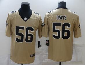 Men's New Orleans Saints #56 Demario Davis Gold 2019 Inverted Legend Stitched NFL Nike Limited Jersey
