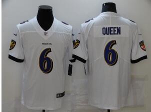 Men's Baltimore Ravens #6 Patrick Queen White 2021 Vapor Untouchable Stitched NFL Nike Limited Jersey