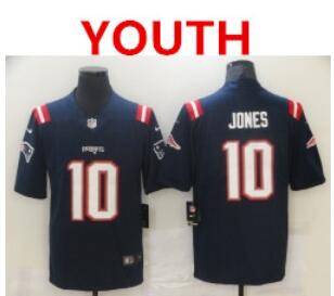 Youth new england patriots #10 mac jones navy 2021 draft vapor limited jersey