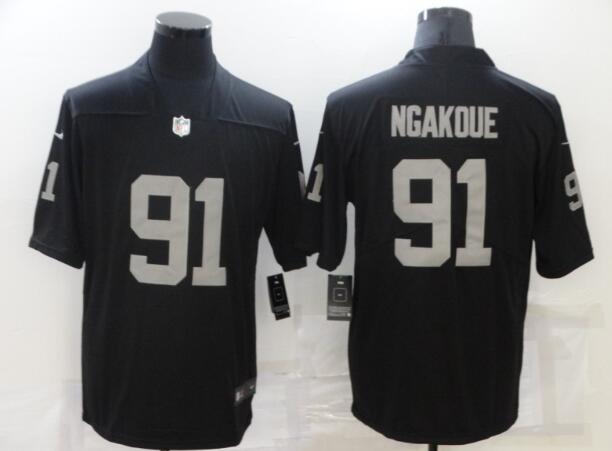 Men’s Yannick Ngakoue Las Vegas Raiders Black Stitched Jersey