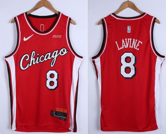 Nike Zach Lavine Red Chicago Bulls 2020/21 Stitched Jersey 75th anniversary