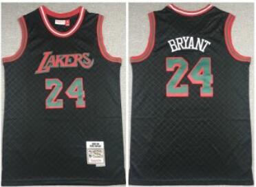 Men's Black Los Angeles Lakers #24 Kobe Bryant 2007-08 Mitchell & Ness Hardwood Classics Stitched Jersey