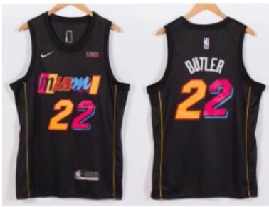 Men's Nike Miami Heat #22 Jimmy Butler NBA Swingman 2021 New City Edition Jersey