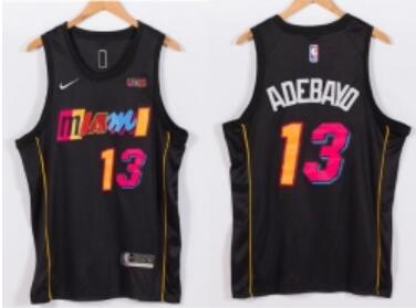 Men's Nike Miami Heat #13 Bam Adebayo NBA Swingman 2021 New City Edition Jersey