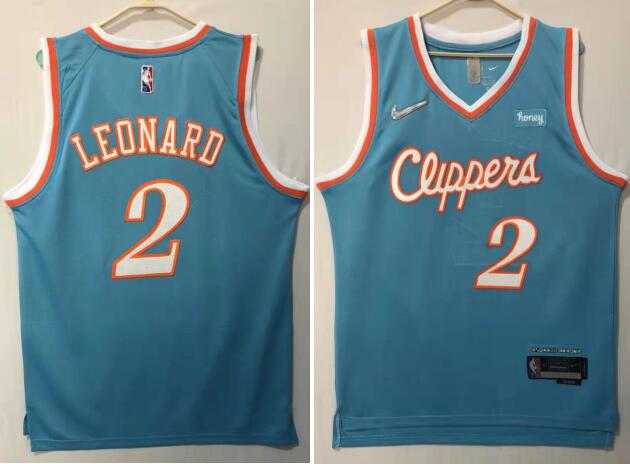 Men's LA Clippers Kawhi Leonard Nike Light Blue 2021/22 Swingman Jersey