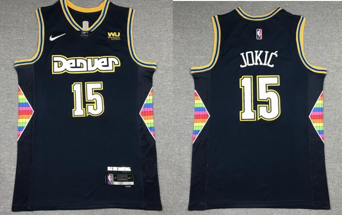 Men's Denver Nuggets #15 Nikola Jokic  Stitched Jersey