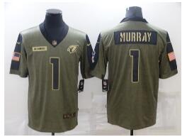 Men's Arizona Cardinals #1 Kyler Murray Nike Olive 2021 Salute To Service Limited Player Jersey