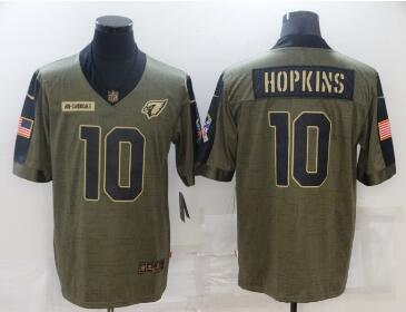 Men's Arizona Cardinals #10 DeAndre Hopkins Nike Olive 2021 Salute To Service Limited Player Jersey